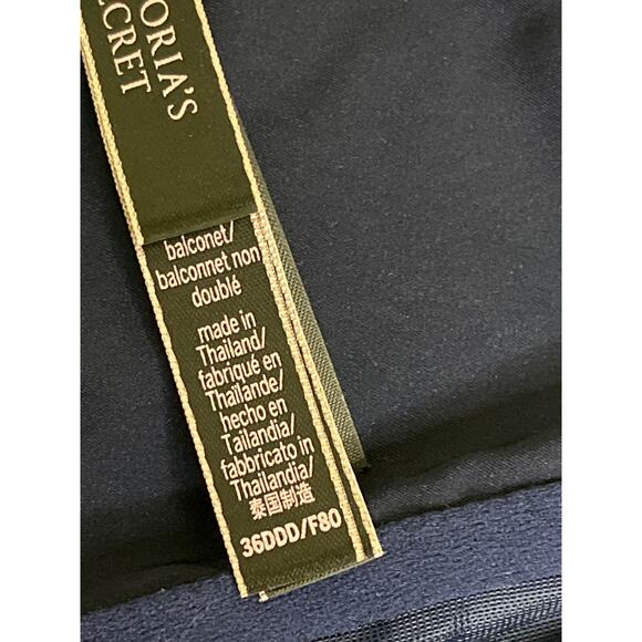 Victoria's Secret Dream Angels Unlined Balconette bra navy blue, size  36 DDD - Picture 11 of 14